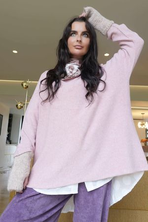 Conrad Oversized Boxy Knit Rose Marl